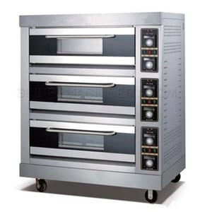 3 deck 6 tray deck oven