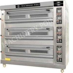 3 deck 9 tray deck oven